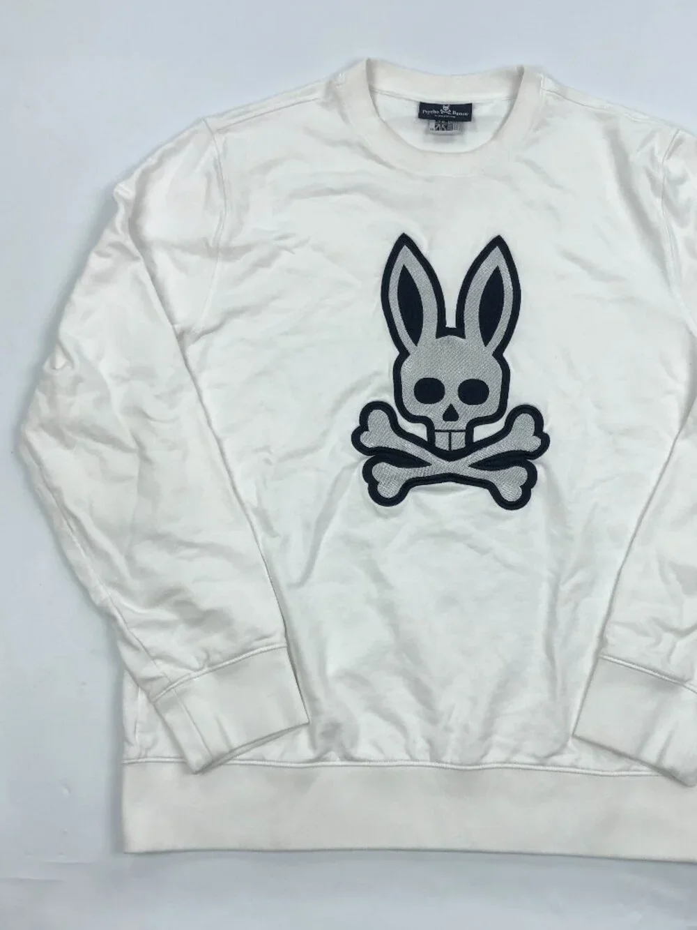 Psycho Bunny Crew Neck Sweatshirt Pullover 2XL White - Picture 1 of 12